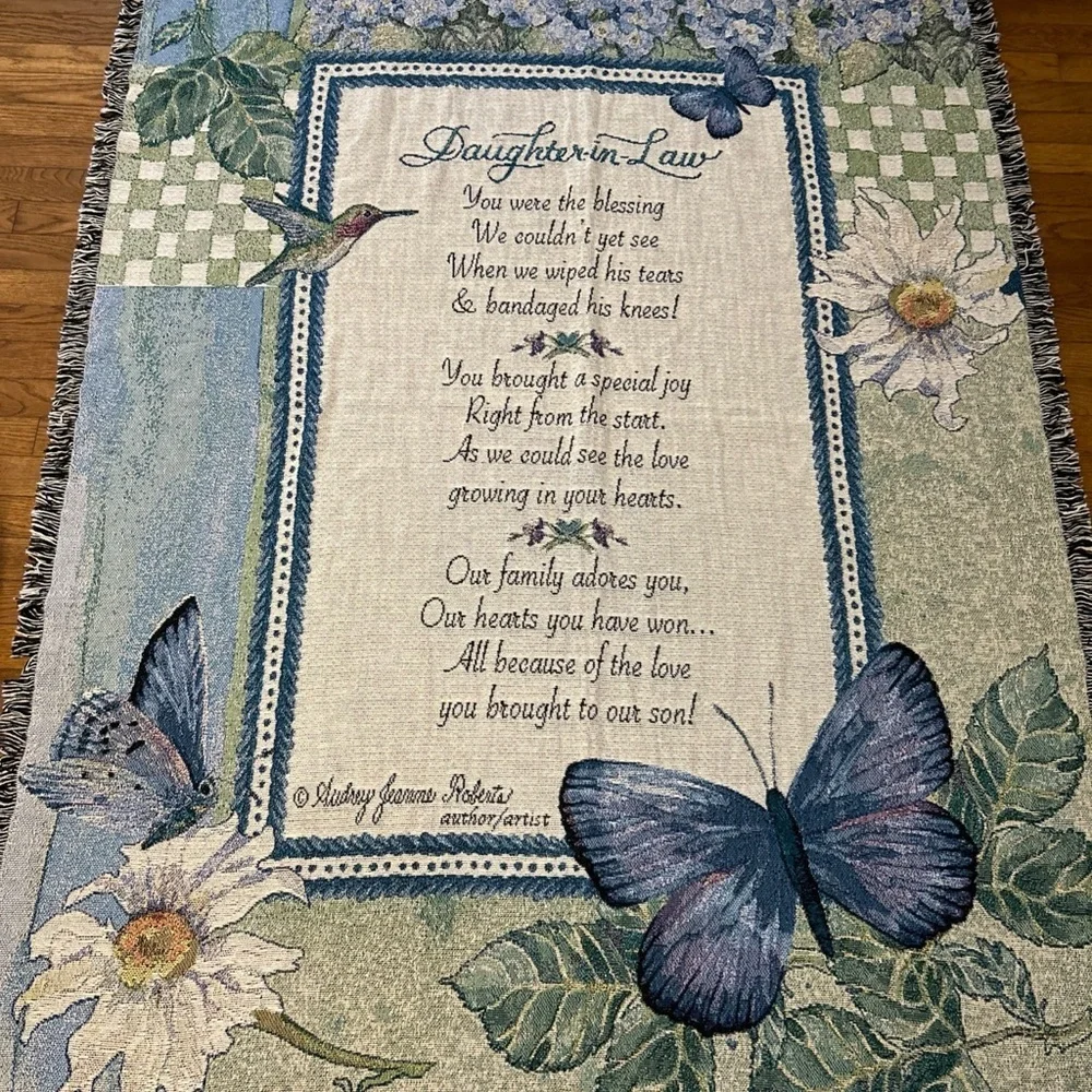 Pure Country Weavers Tapestry Throw Blanket Cotton NCarolina USA Daughter In Law